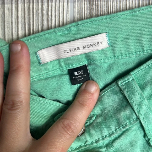 Women’s Flying Monkey Green Jean Pants Size 30 - Picture 2 of 6